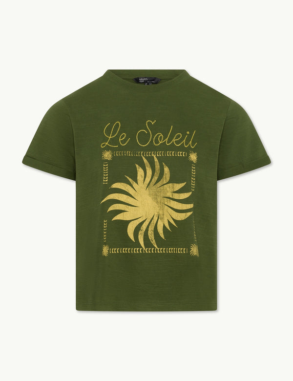 Dark Green Soleil Graphic T-Shirt