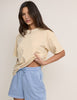 Yellow Raw Edge Relaxed T-shirt