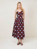 Brown Polka Dot Renley Midi Dress