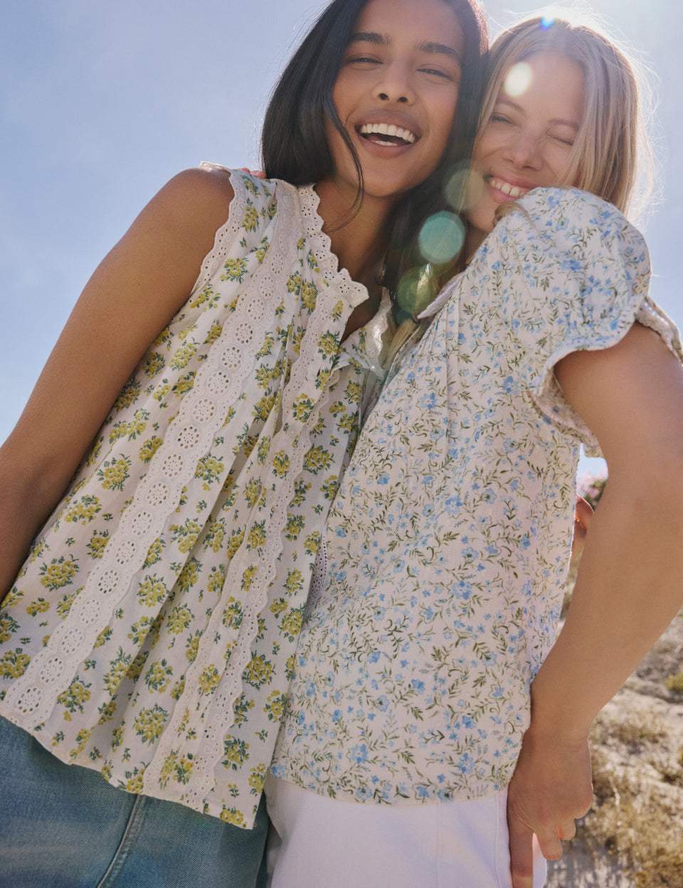 White Floral Peter Pan Blouse