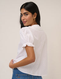 White Peter Pan Collar Blouse