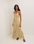 Butter Yellow Leopard Print Kiki Maxi Dress