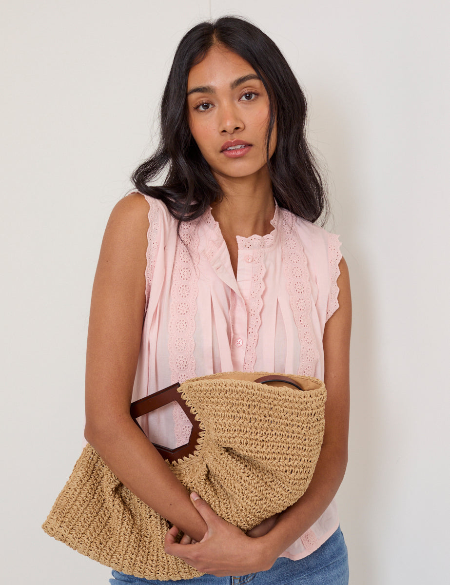 Light Pink Sleeveless Blouse