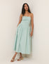 Blue Bandeau Rosalie Midi Dress
