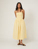 Butter Yellow Bandeau Rosalie Midi Dress