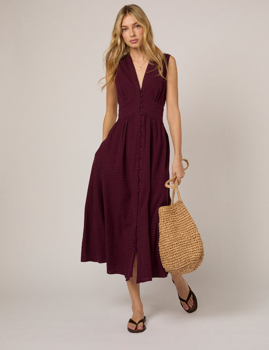 burnt orange sleeveless starlight midi dress Nobody's Child Burnt Sleeveless Starlight Midi Dress in Orange