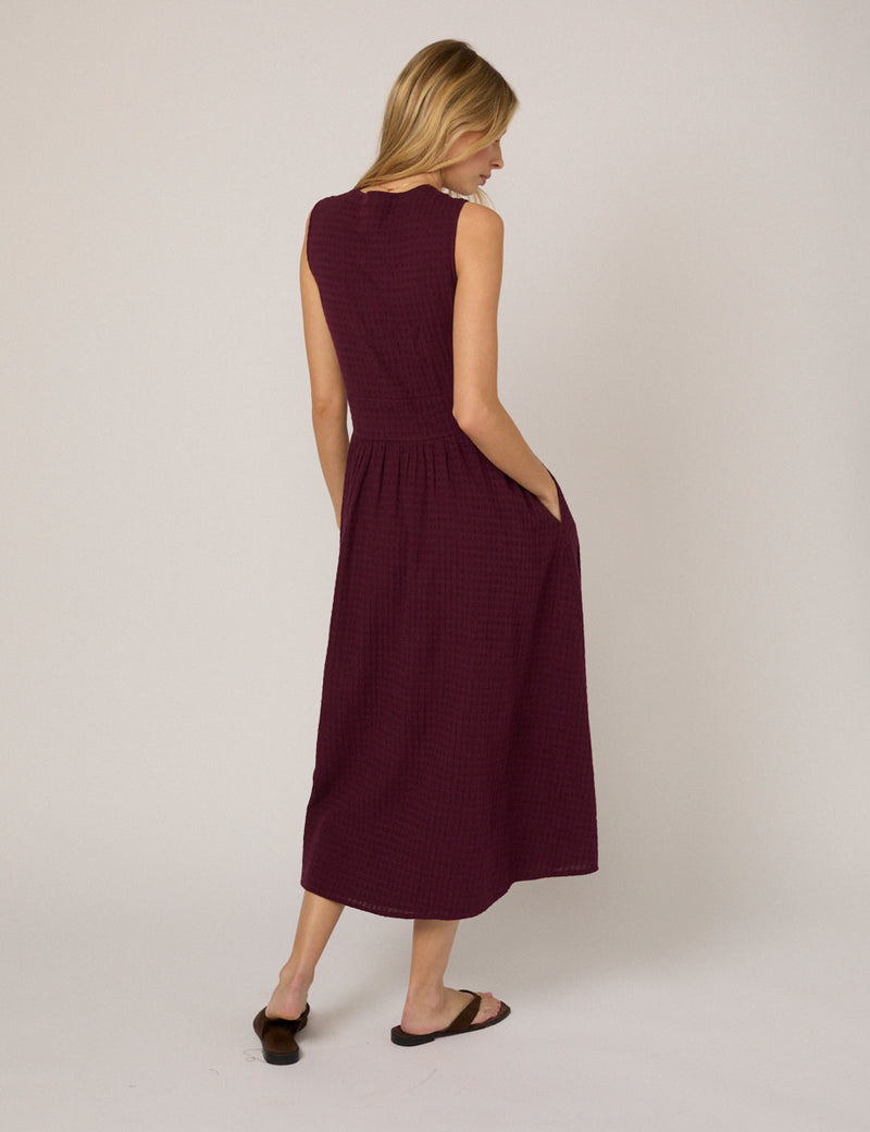 Purple Sleeveless Starlight Midi Dress
