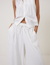 White Side Split Elstow Trousers