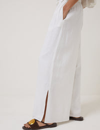 White Side Split Elstow Trousers
