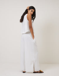 White Side Split Elstow Trousers