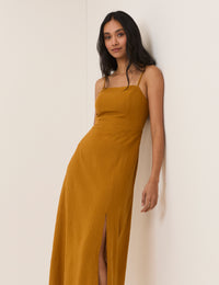 Mustard Yellow Maddy Midi Dress