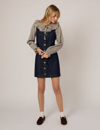 Dark Denim Fitted Mini Dress