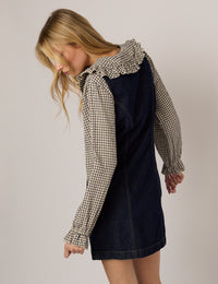 Dark Denim Fitted Mini Dress