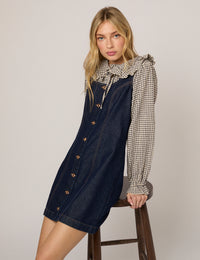 Dark Denim Fitted Mini Dress