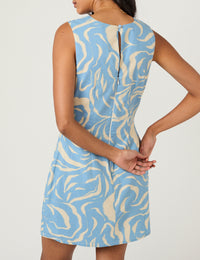 Blue Printed Vicky Mini Dress