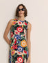 Multi-Coloured Floral Sleeveless Vicky Mini Dress