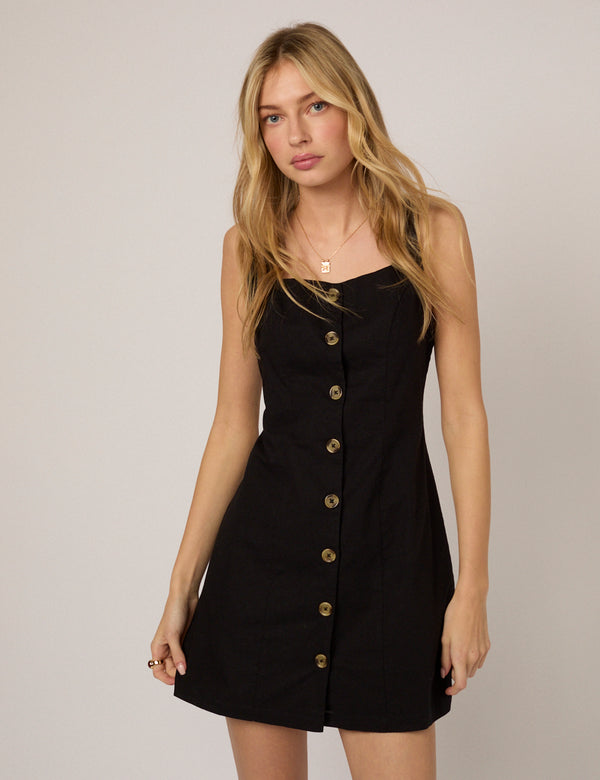 Black Rosie Mini Shift Dress