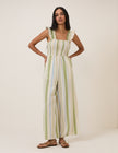 Green & Blue Striped Maya Jumpsuit