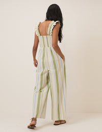 Green & Blue Stripe Maya Jumpsuit