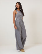 Navy Gingham Ruth Jumpsuit