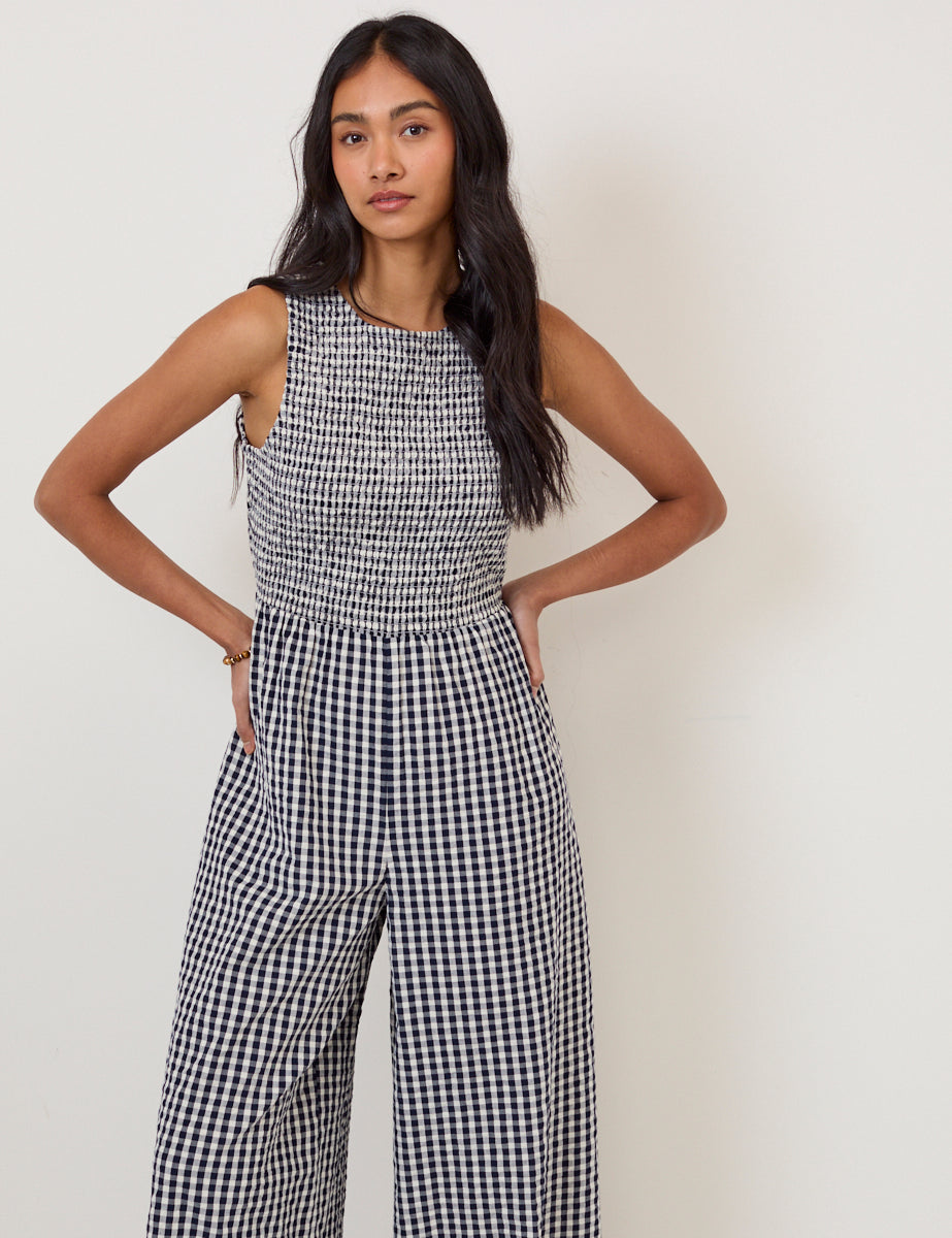 Black Gingham Ruth Jumpsuit
