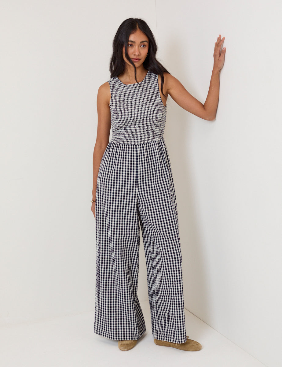 Black Gingham Ruth Jumpsuit