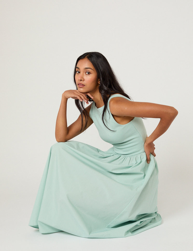 Mint Green Eliana Midi Dress