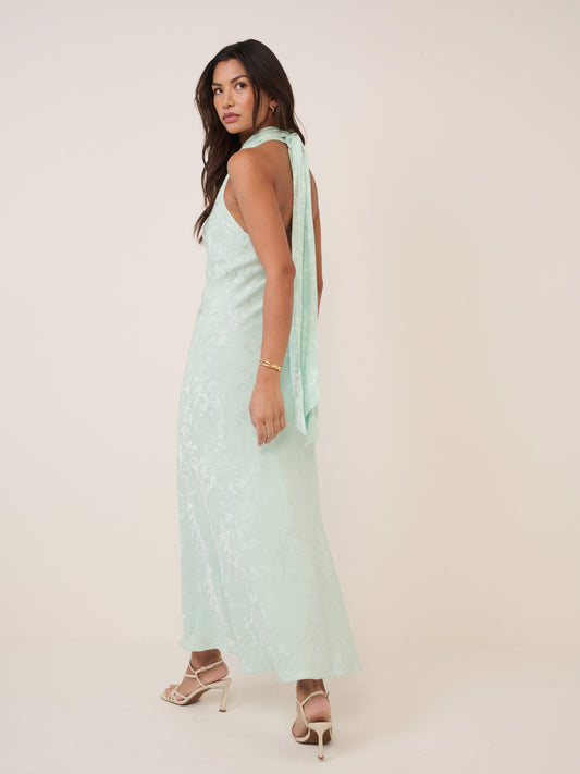 green floral jacquard dress Holiday Happiness Floral Jacquard Mini Dress in Hunter Green M / hunter-green
