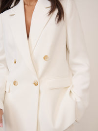 White Alicia Double Breasted Blazer
