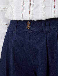 Dark Blue Denim Shorts