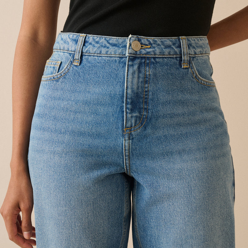Blue Putney Barrel Leg Jeans