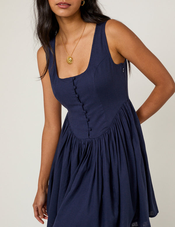 Navy Cora Mini Dress