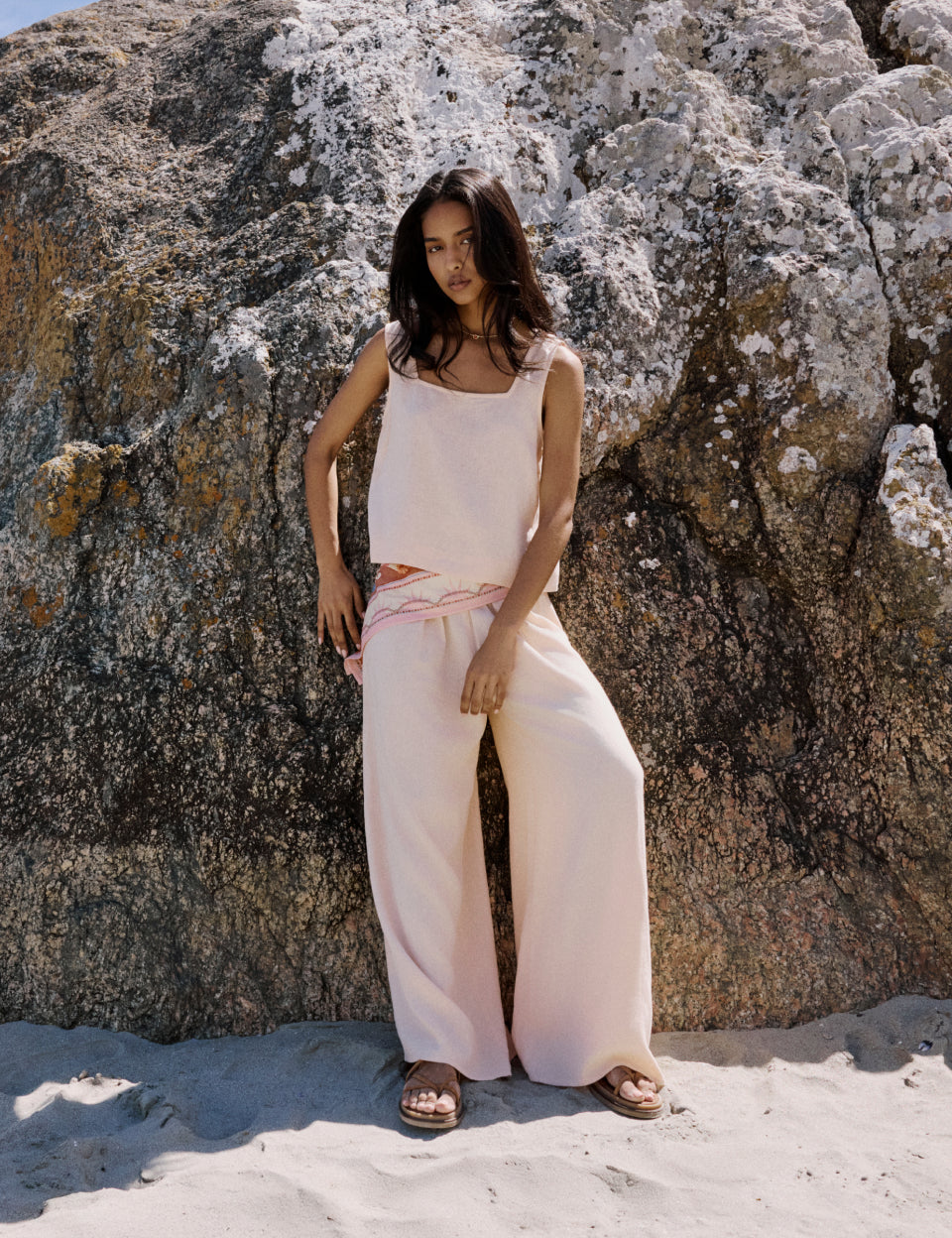 Orange Printed Head Scarf