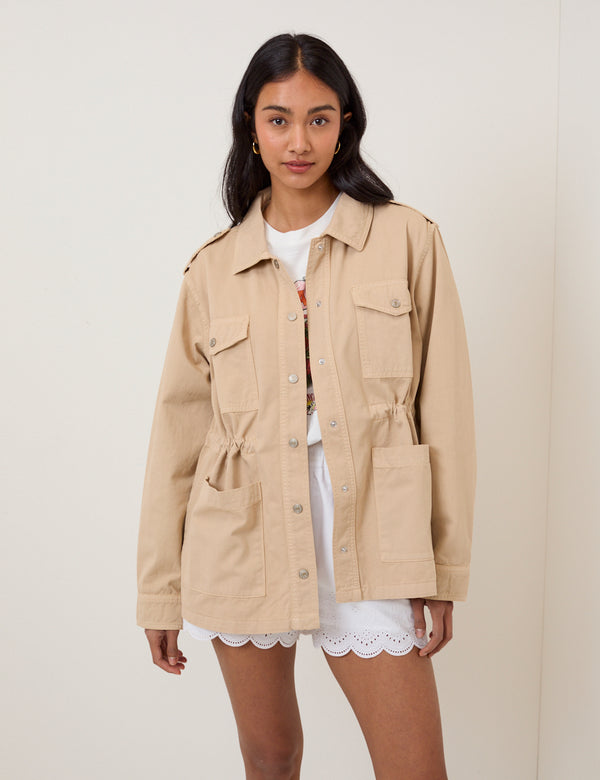 Cream Utility Jacket