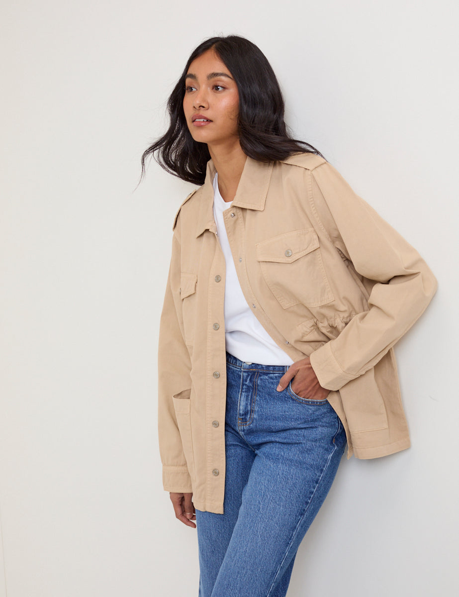 Cream Utility Jacket