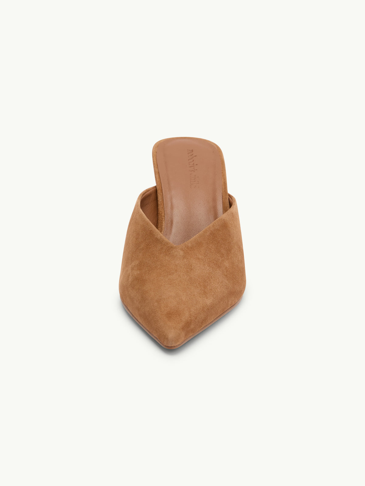 Tan Suede Heeled Mules