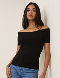 Black Bardot Top