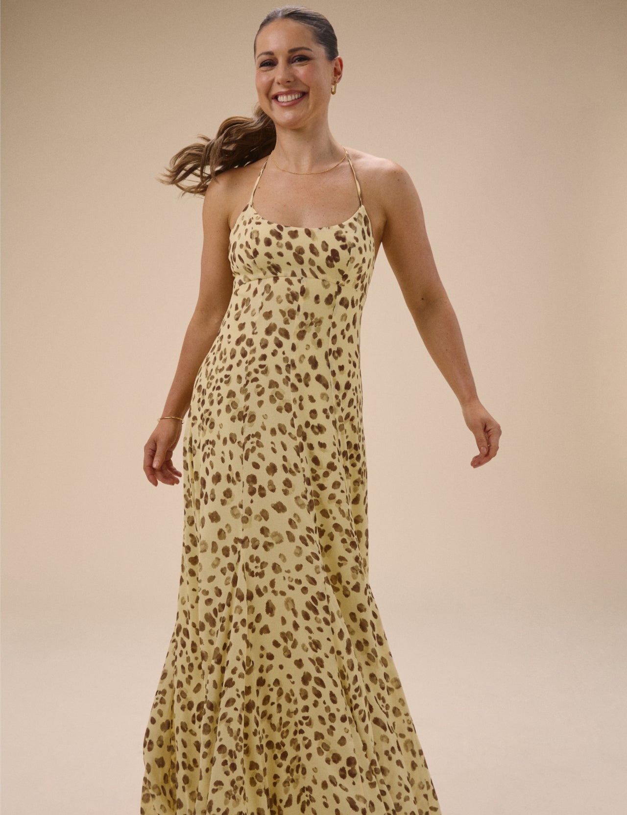 Butter Yellow Leopard Print Kiki Maxi Dress Butter Yellow Leopard Print Kiki Maxi Dress