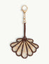 Brown and Natural Raffia Shell Bag Charm