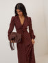 Brown Polka Dot Ottilie Midi Dress