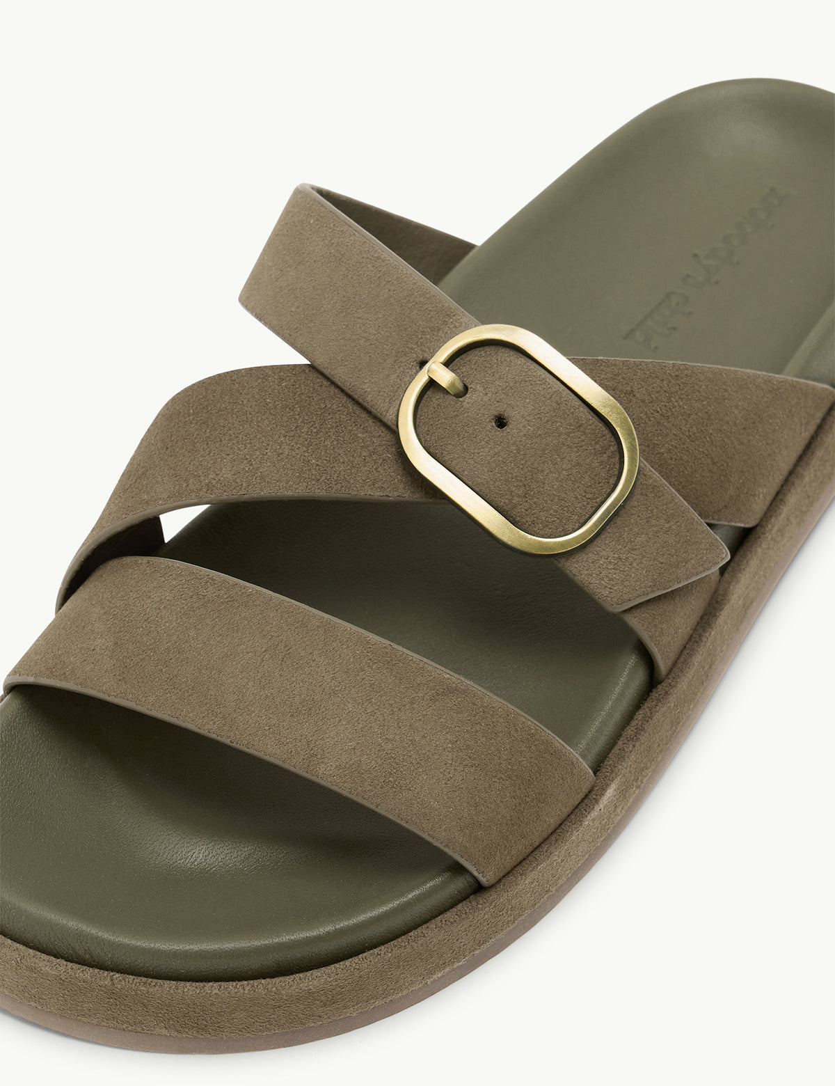 Khaki Suede Sandals