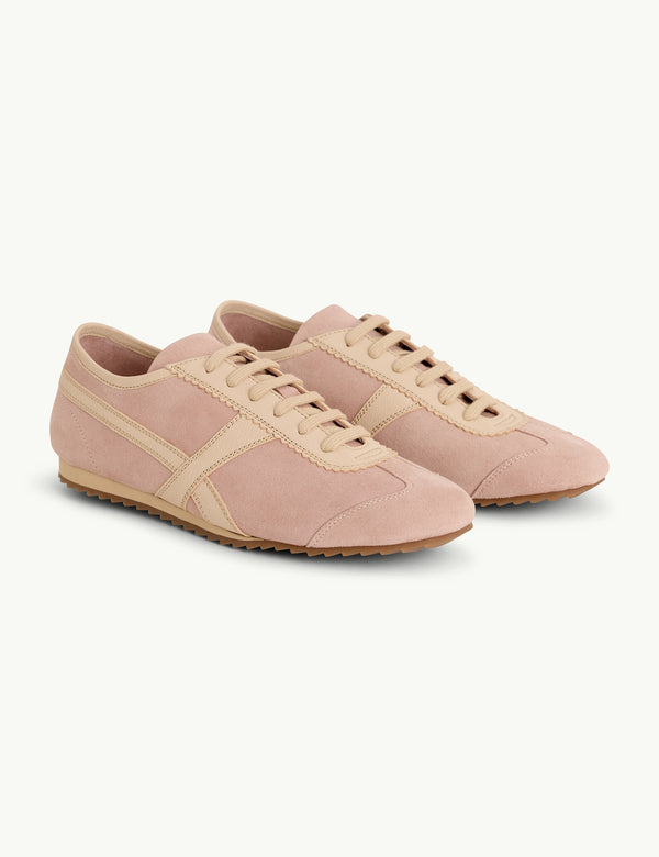 Light Pink Suede Trainers