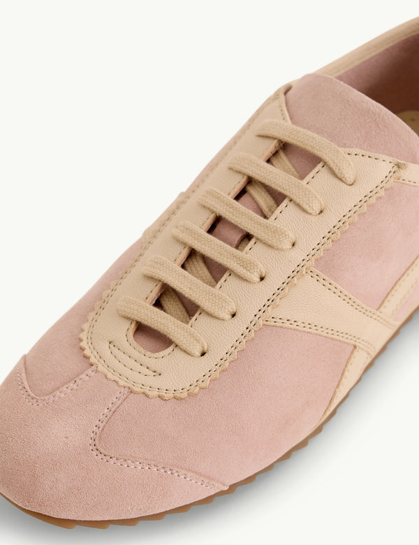 Light Pink Suede Trainers