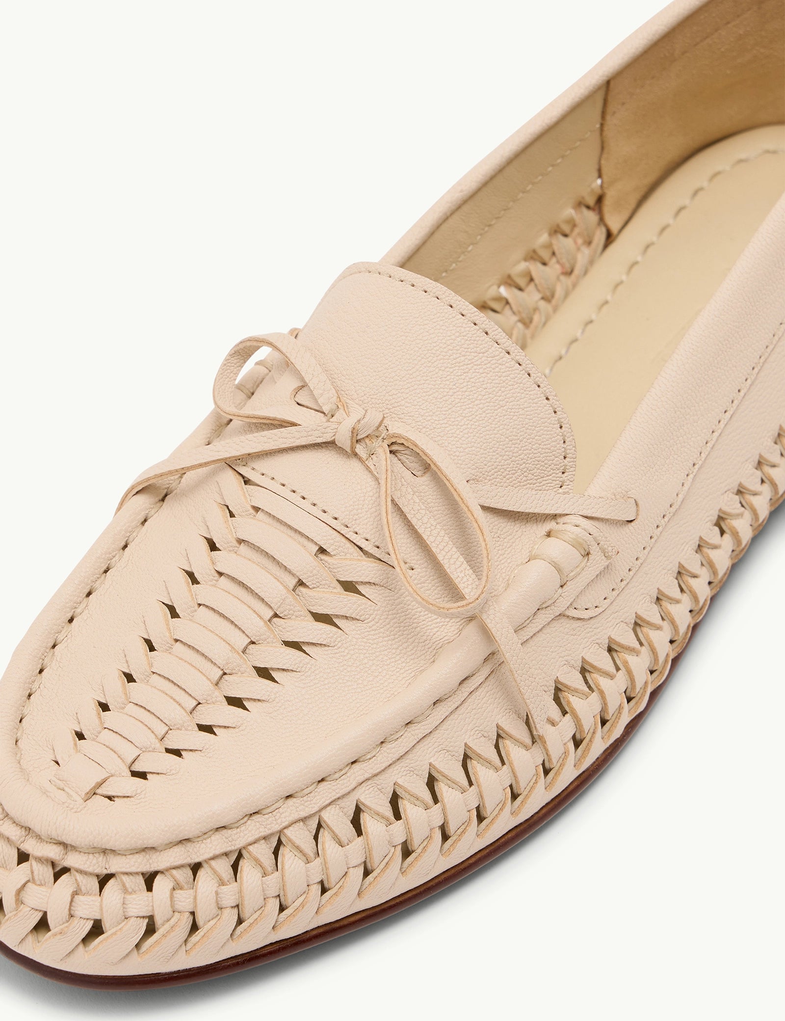 Ivory Leather Loafers