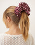 Burgundy Gingham Double Layered Scrunchie
