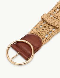 Natural Raffia Belt