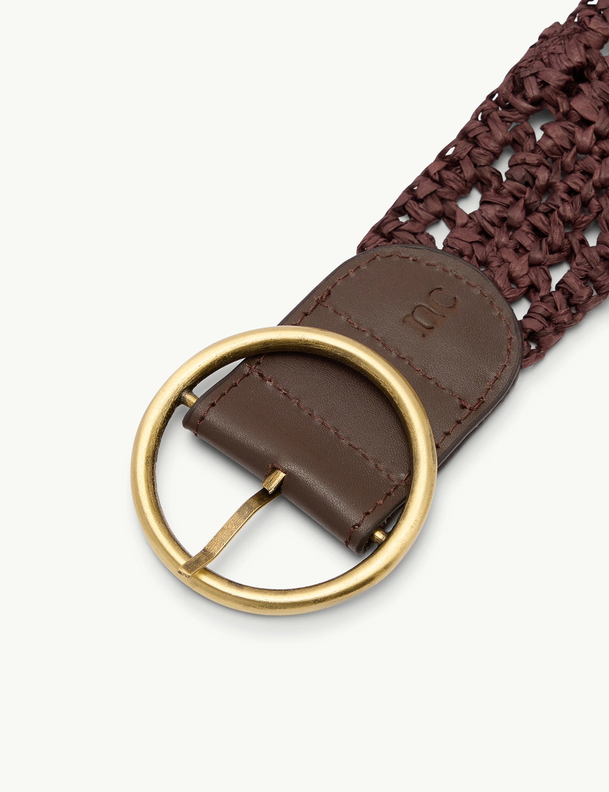Chocolate Brown Raffia Belt