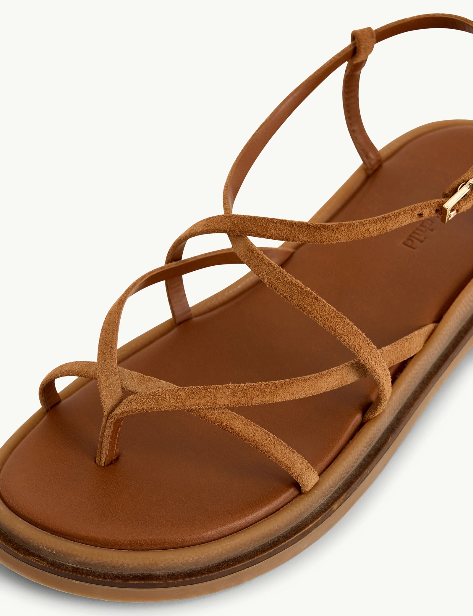 Brown Suede Strappy Sandals