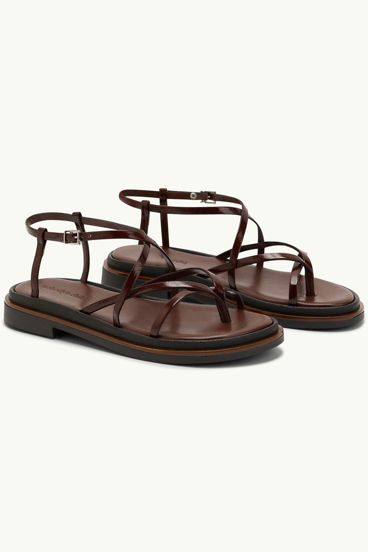 Dark Brown Strappy Sandals