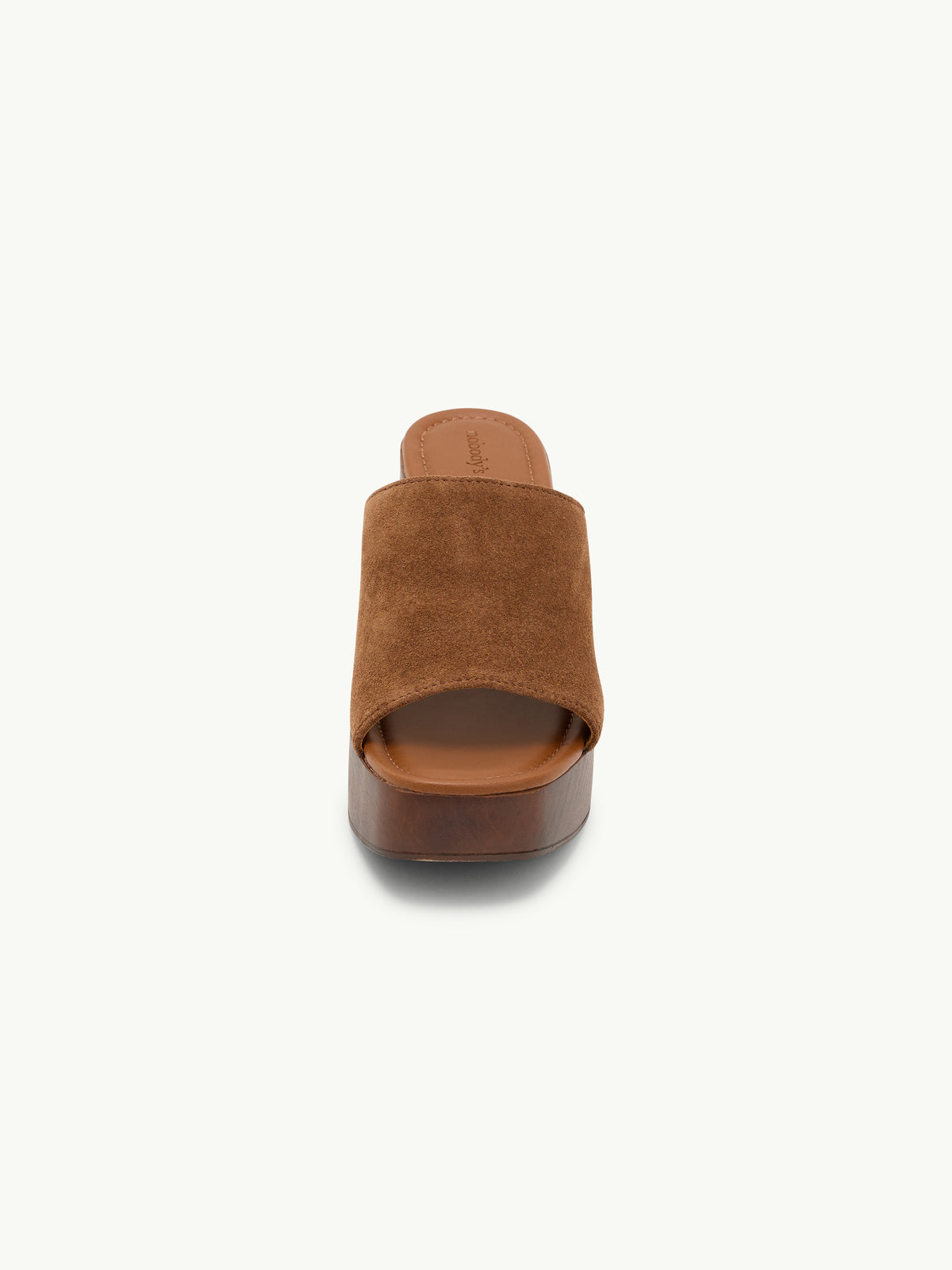 Tan Chunky 70's Platform Heels